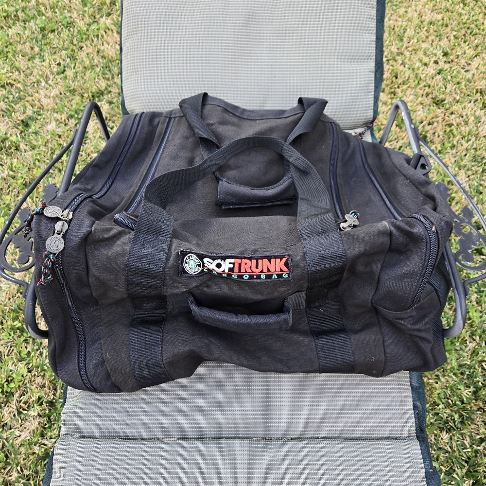 SOFTRUNK Cargo Bag Large Durable Canvas Black Duffle Bag 22x16"x12"